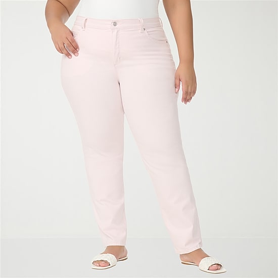 Gloria Vanderbilt Amanda Womens Plus High Rise Stretch Fabric Tapered Leg Jean
