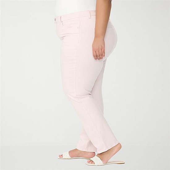 Gloria Vanderbilt Amanda Womens Plus High Rise Stretch Fabric Tapered Leg Jean