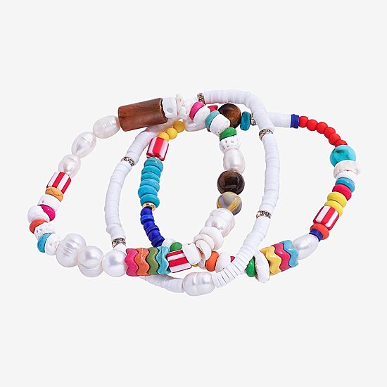 Bijoux Bar Womens 3-pc. Beaded Bracelet Set