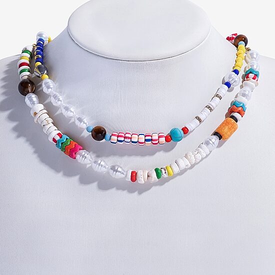 Bijoux Bar Womens 16 Inch Beaded Necklace