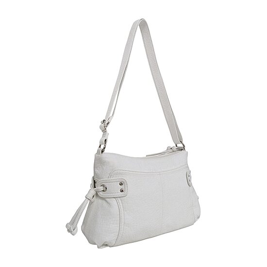 Bueno of California Pebble Washed Zip Front Crossbody Bag