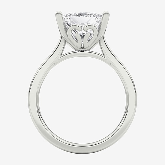 Grown Gorgeous (F / Vs2) Womens 3 3/4 CT. T.W. Lab Grown White Diamond Platinum Solitaire Engagement Ring