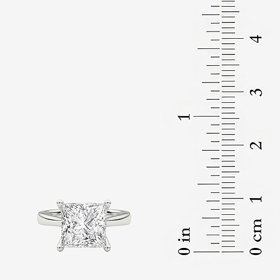 Grown Gorgeous (F / Vs2) Womens 3 3/4 CT. T.W. Lab Grown White Diamond Platinum Solitaire Engagement Ring