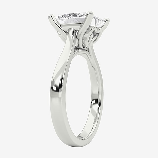 Grown Gorgeous (F / Vs2) Womens 3 3/4 CT. T.W. Lab Grown White Diamond Platinum Solitaire Engagement Ring