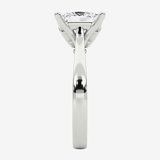 Grown Gorgeous (F / Vs2) Womens 3 3/4 CT. T.W. Lab Grown White Diamond Platinum Solitaire Engagement Ring