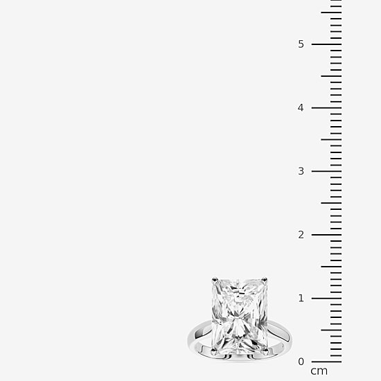 (F / Vs2) Womens 8 Ct.T.W. Lab Grown White Diamond 14K Gold Rectangular Solitaire Engagement Ring