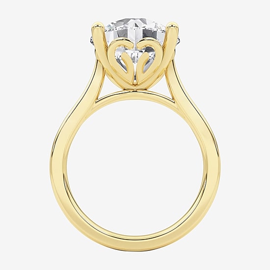 Grown Gorgeous (F / Vs2) Womens 5 5/8 Ct. T.W. Lab Grown White Diamond Platinum Round Solitaire Engagement Ring