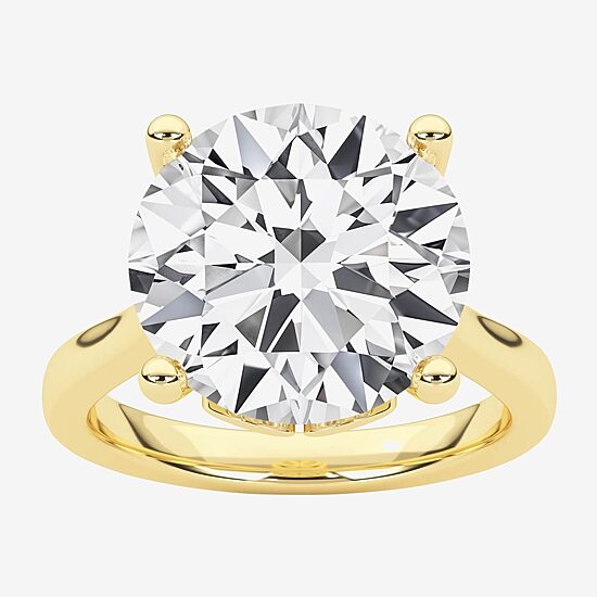 Grown Gorgeous (F / Vs2) Womens 5 5/8 Ct. T.W. Lab Grown White Diamond Platinum Round Solitaire Engagement Ring