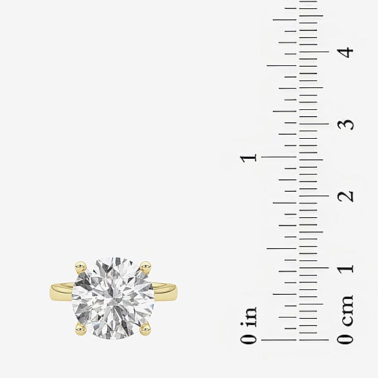 Grown Gorgeous (F / Vs2) Womens 5 5/8 Ct. T.W. Lab Grown White Diamond Platinum Round Solitaire Engagement Ring