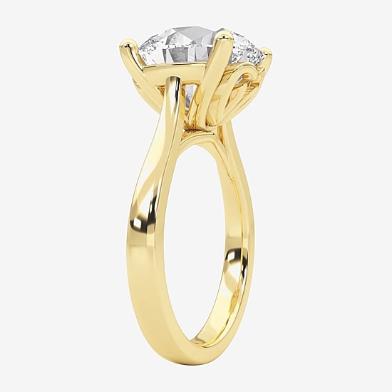 Grown Gorgeous (F / Vs2) Womens 5 5/8 Ct. T.W. Lab Grown White Diamond Platinum Round Solitaire Engagement Ring