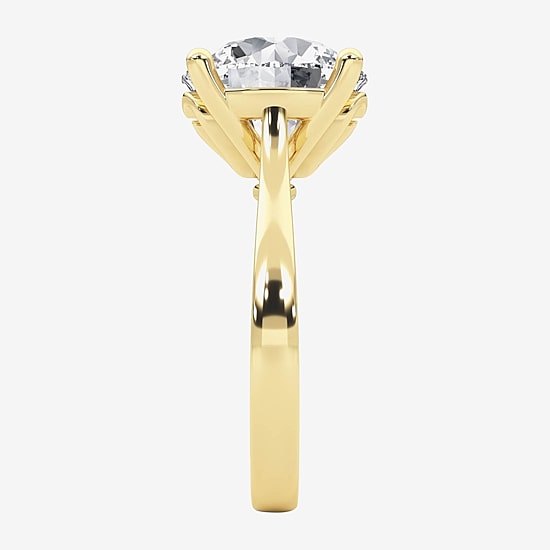 Grown Gorgeous (F / Vs2) Womens 5 5/8 Ct. T.W. Lab Grown White Diamond Platinum Round Solitaire Engagement Ring