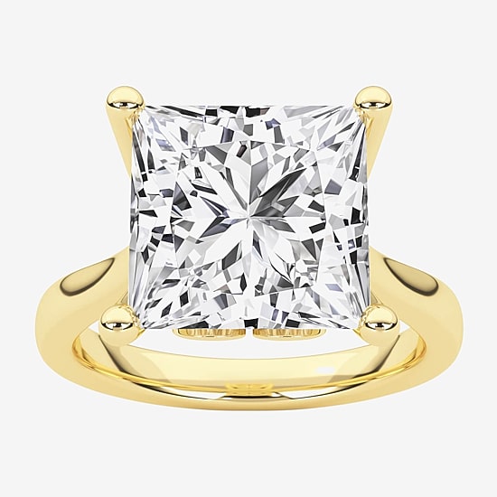 Grown Gorgeous (F / Vs2) Womens 5 5/8 Ct. T.W. Lab Grown White Diamond 14K Gold Solitaire Engagement Ring