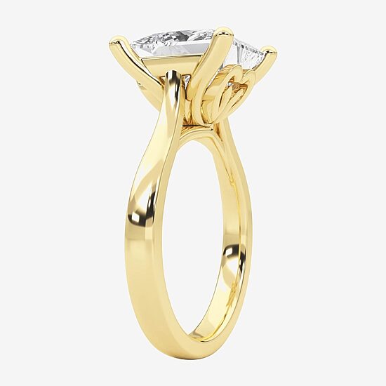Grown Gorgeous (F / Vs2) Womens 5 5/8 Ct. T.W. Lab Grown White Diamond 14K Gold Solitaire Engagement Ring