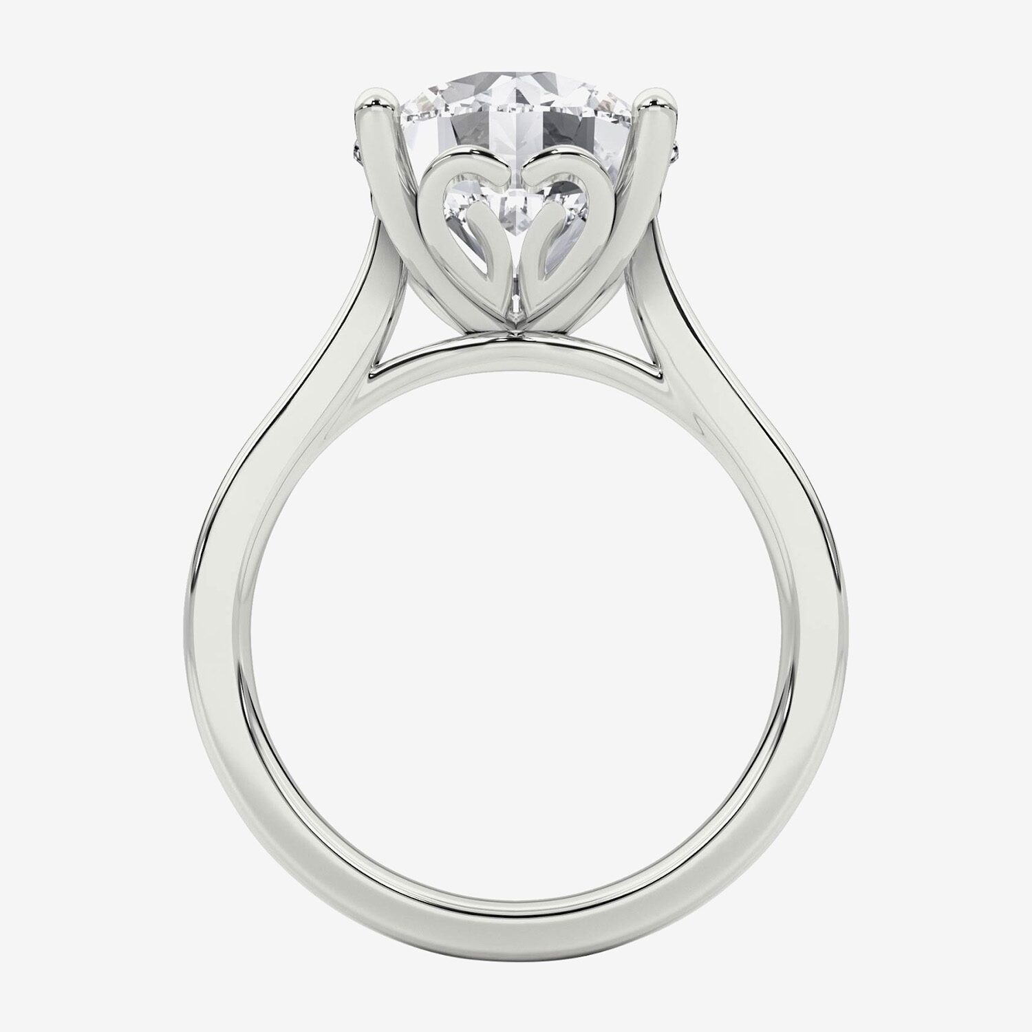 Grown Gorgeous (F / Vs2) Womens 4 1/2 CT. T.W. Lab White Diamond Platinum Round Solitaire Engagement Ring
