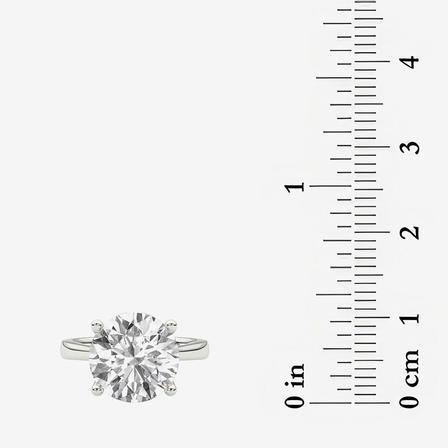 Grown Gorgeous (F / Vs2) Womens 4 1/2 CT. T.W. Lab White Diamond Platinum Round Solitaire Engagement Ring