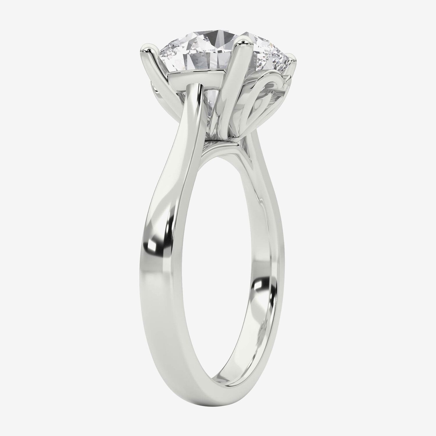 Grown Gorgeous (F / Vs2) Womens 4 1/2 CT. T.W. Lab White Diamond Platinum Round Solitaire Engagement Ring