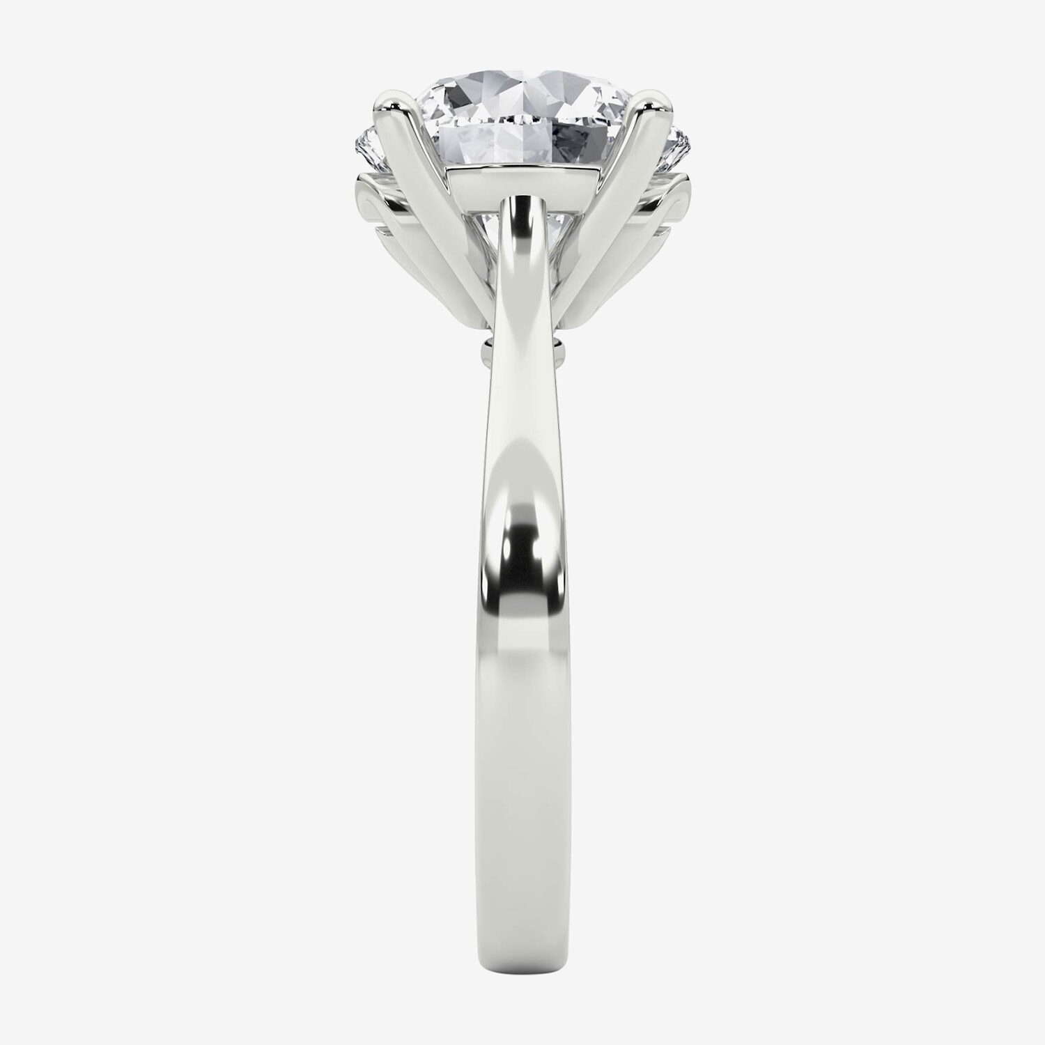 Grown Gorgeous (F / Vs2) Womens 4 1/2 CT. T.W. Lab White Diamond Platinum Round Solitaire Engagement Ring