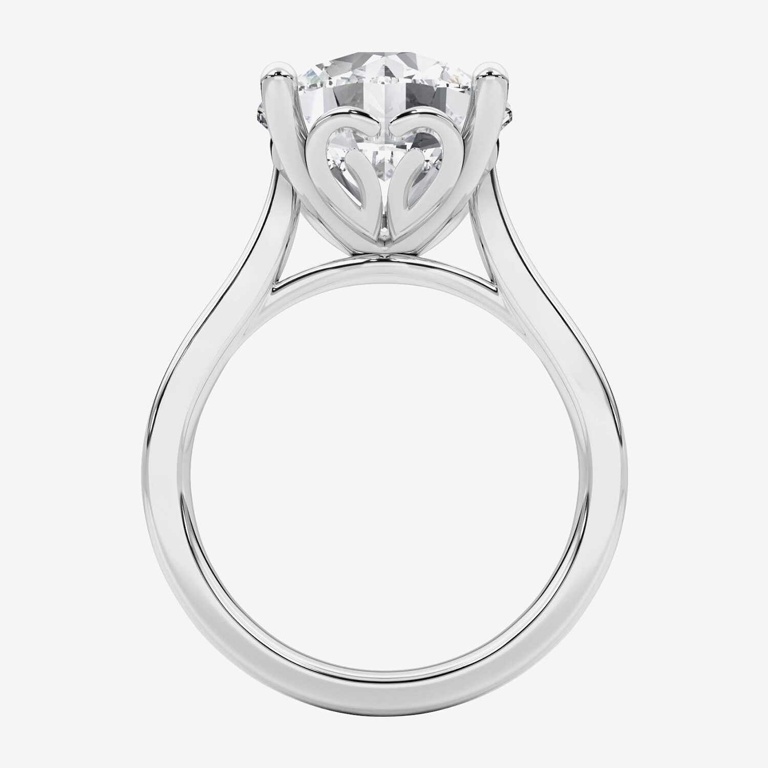 Grown Gorgeous (F / Vs2) Womens 5 5/8 Ct. T.W. Lab White Diamond Platinum Round Solitaire Engagement Ring
