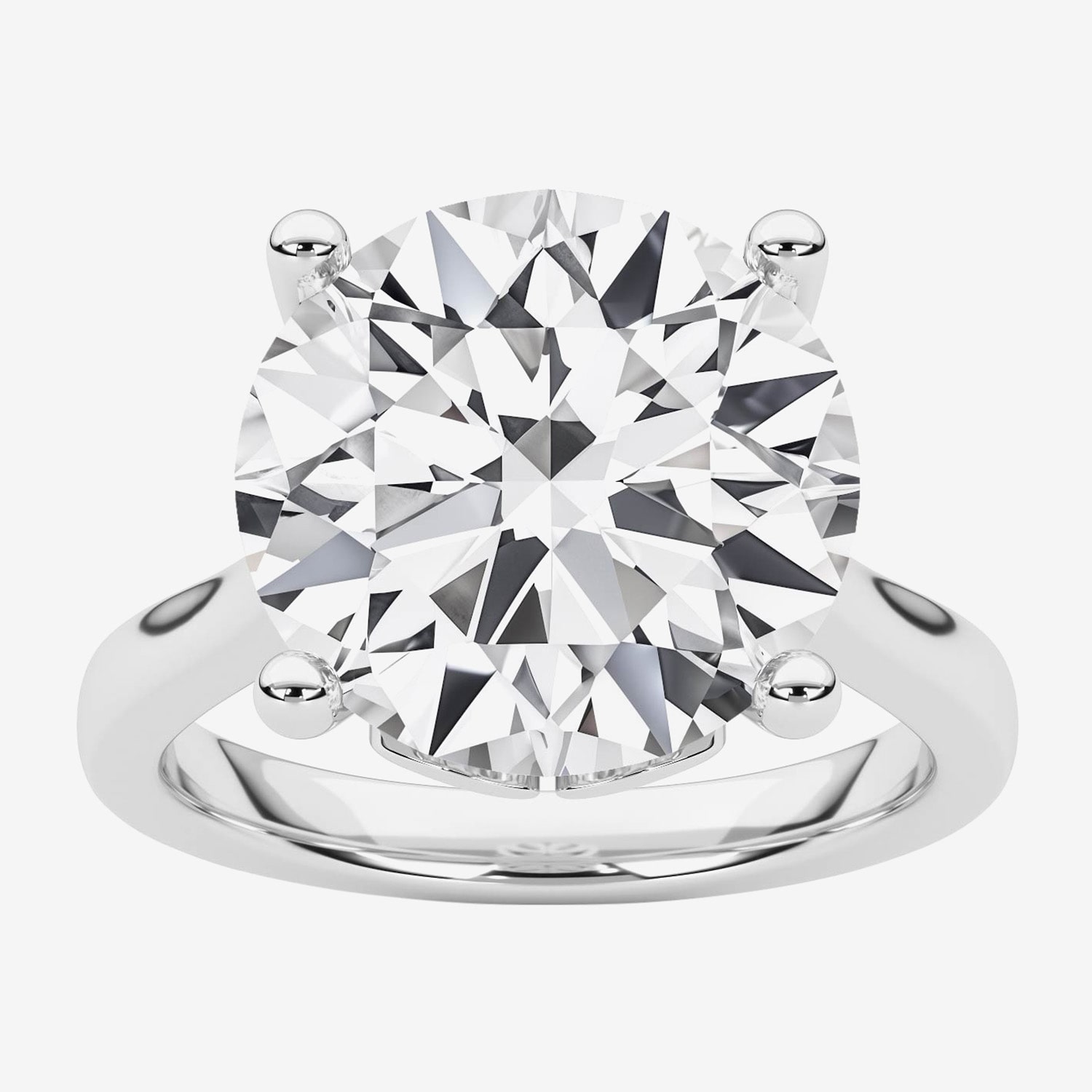 Grown Gorgeous (F / Vs2) Womens 5 5/8 Ct. T.W. Lab White Diamond Platinum Round Solitaire Engagement Ring