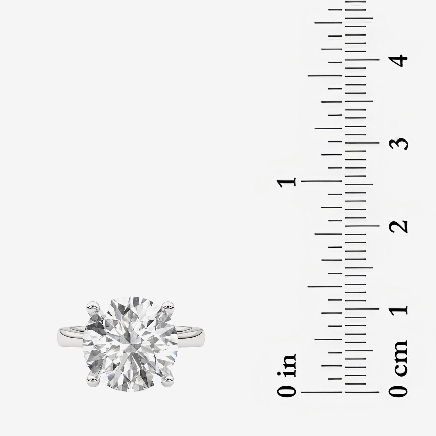 Grown Gorgeous (F / Vs2) Womens 5 5/8 Ct. T.W. Lab White Diamond Platinum Round Solitaire Engagement Ring