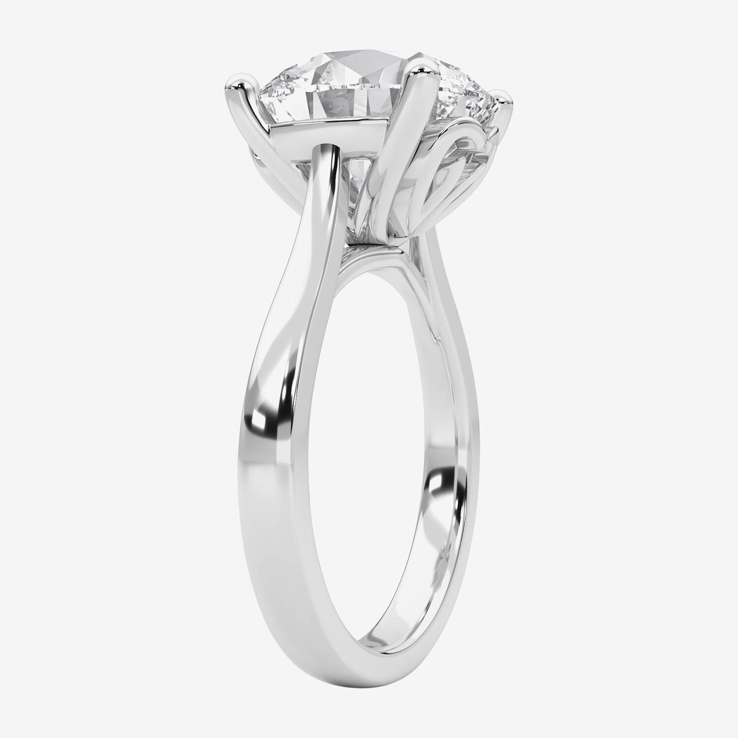 Grown Gorgeous (F / Vs2) Womens 5 5/8 Ct. T.W. Lab White Diamond Platinum Round Solitaire Engagement Ring