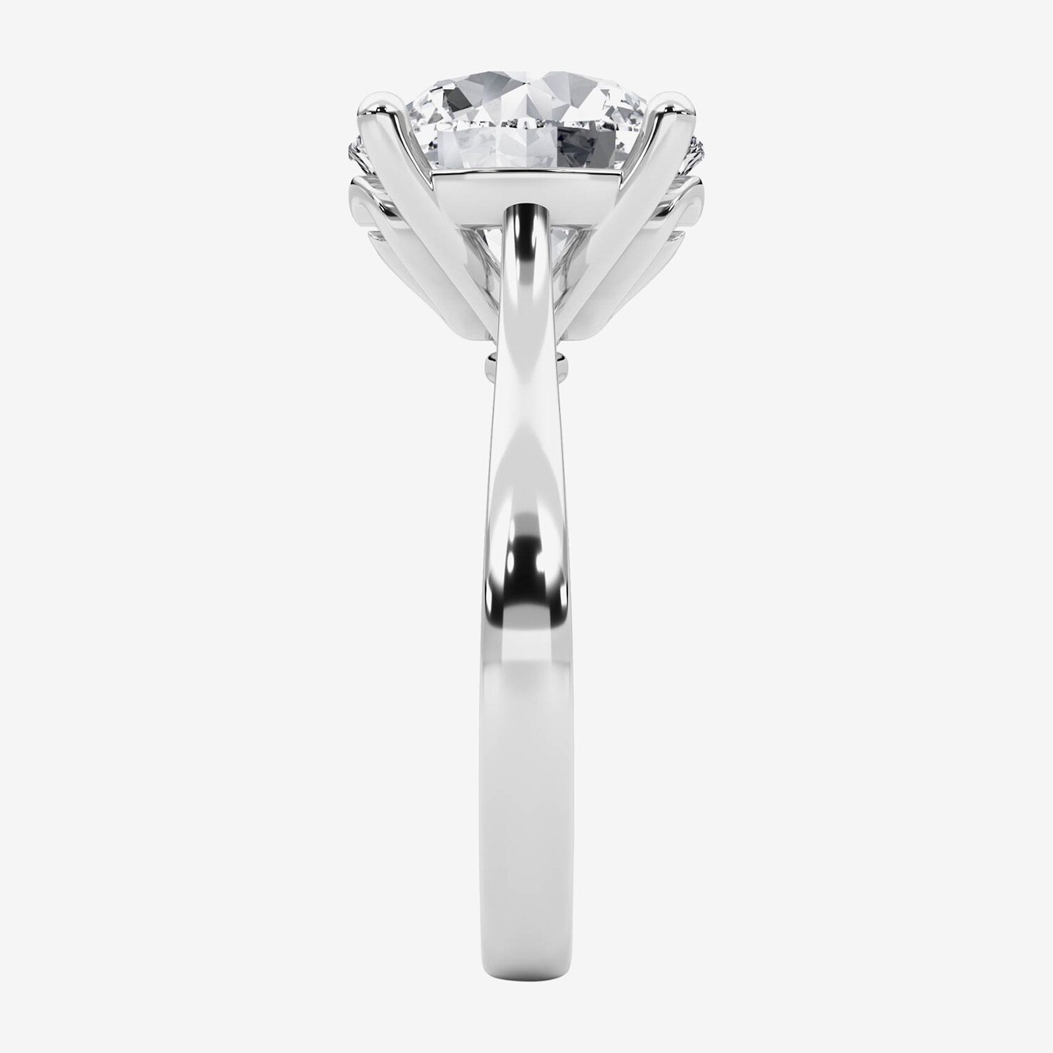 Grown Gorgeous (F / Vs2) Womens 5 5/8 Ct. T.W. Lab White Diamond Platinum Round Solitaire Engagement Ring