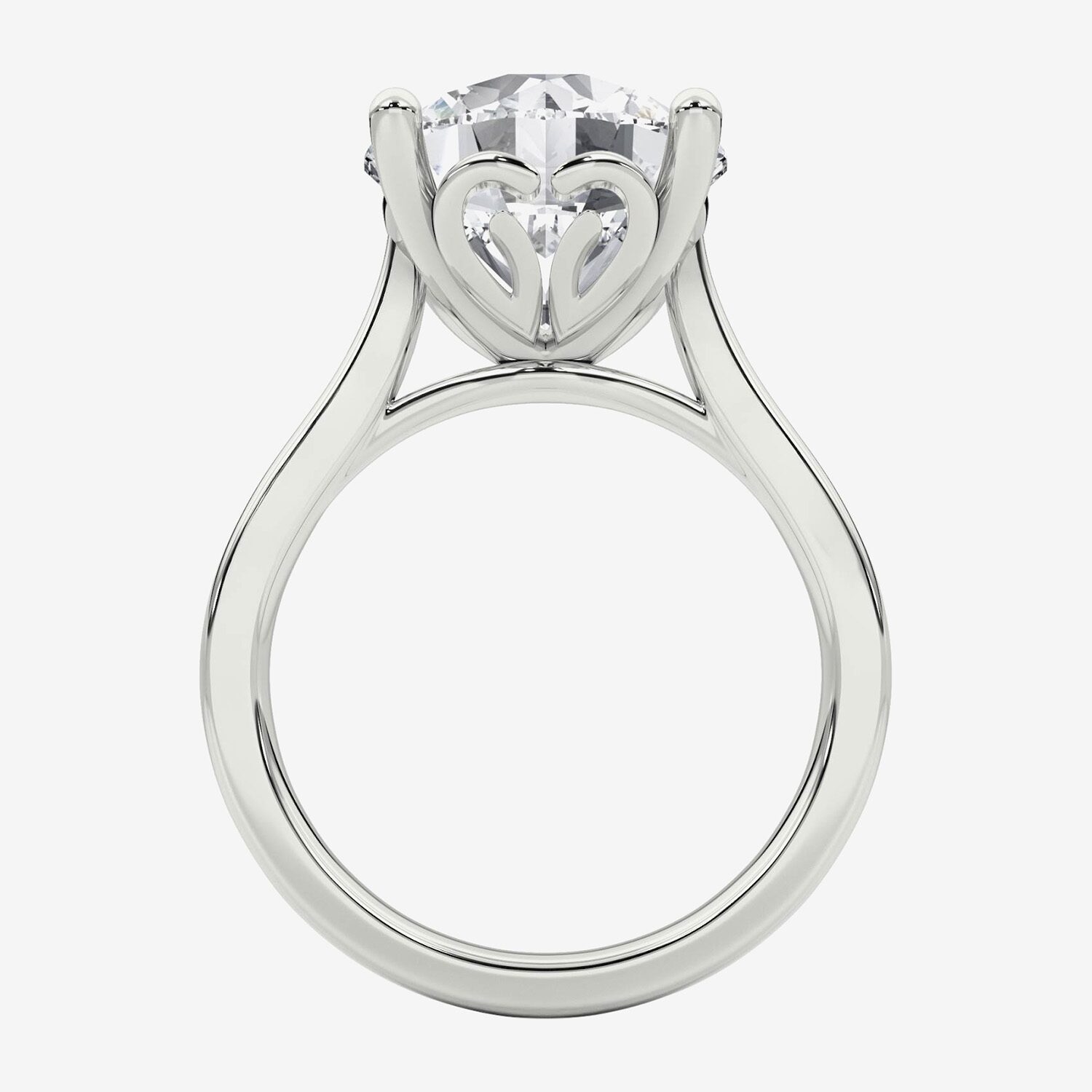 Grown Gorgeous (F / Vs2) Womens 5 5/8 Ct. T.W. Lab White Diamond Platinum Round Solitaire Engagement Ring