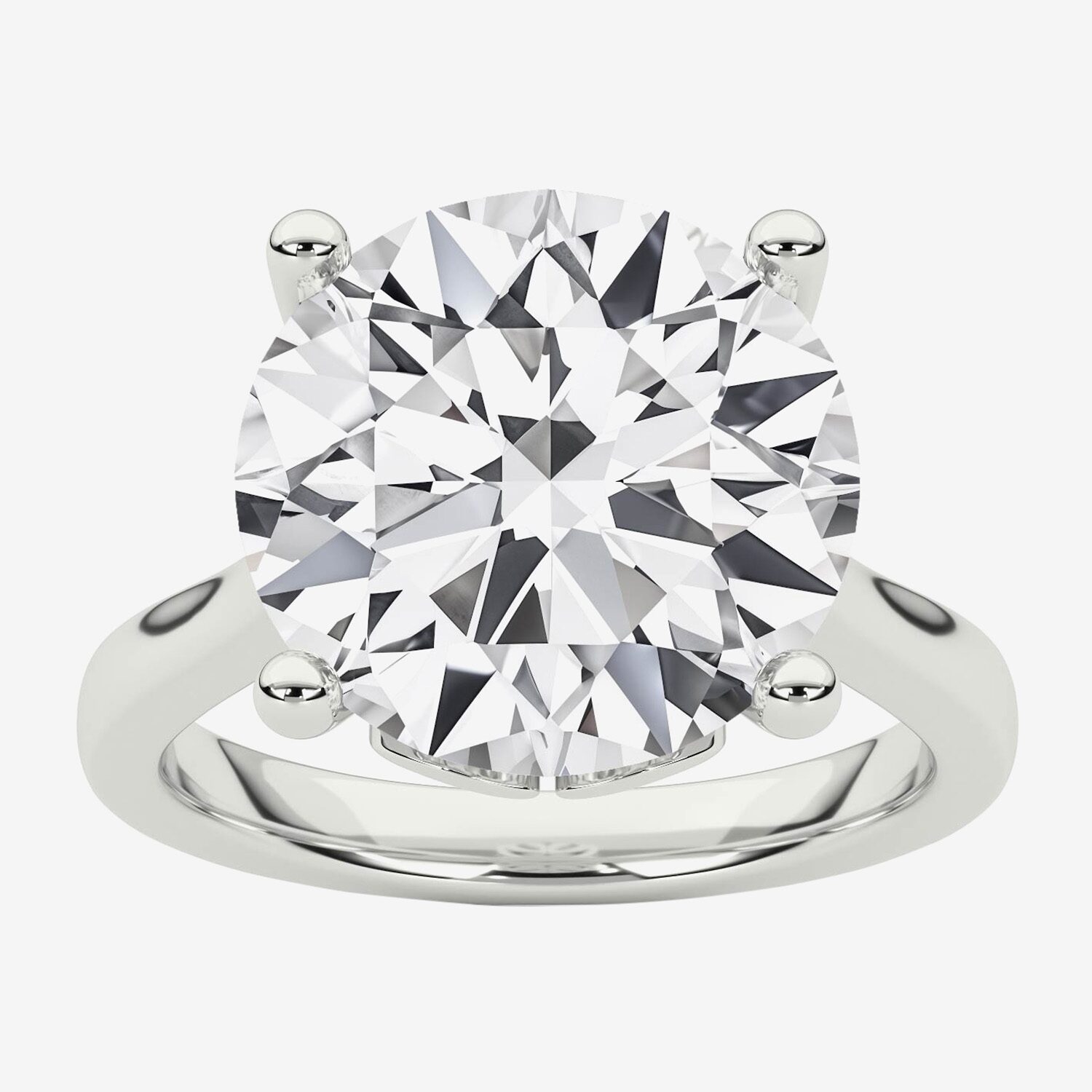Grown Gorgeous (F / Vs2) Womens 5 5/8 Ct. T.W. Lab White Diamond Platinum Round Solitaire Engagement Ring