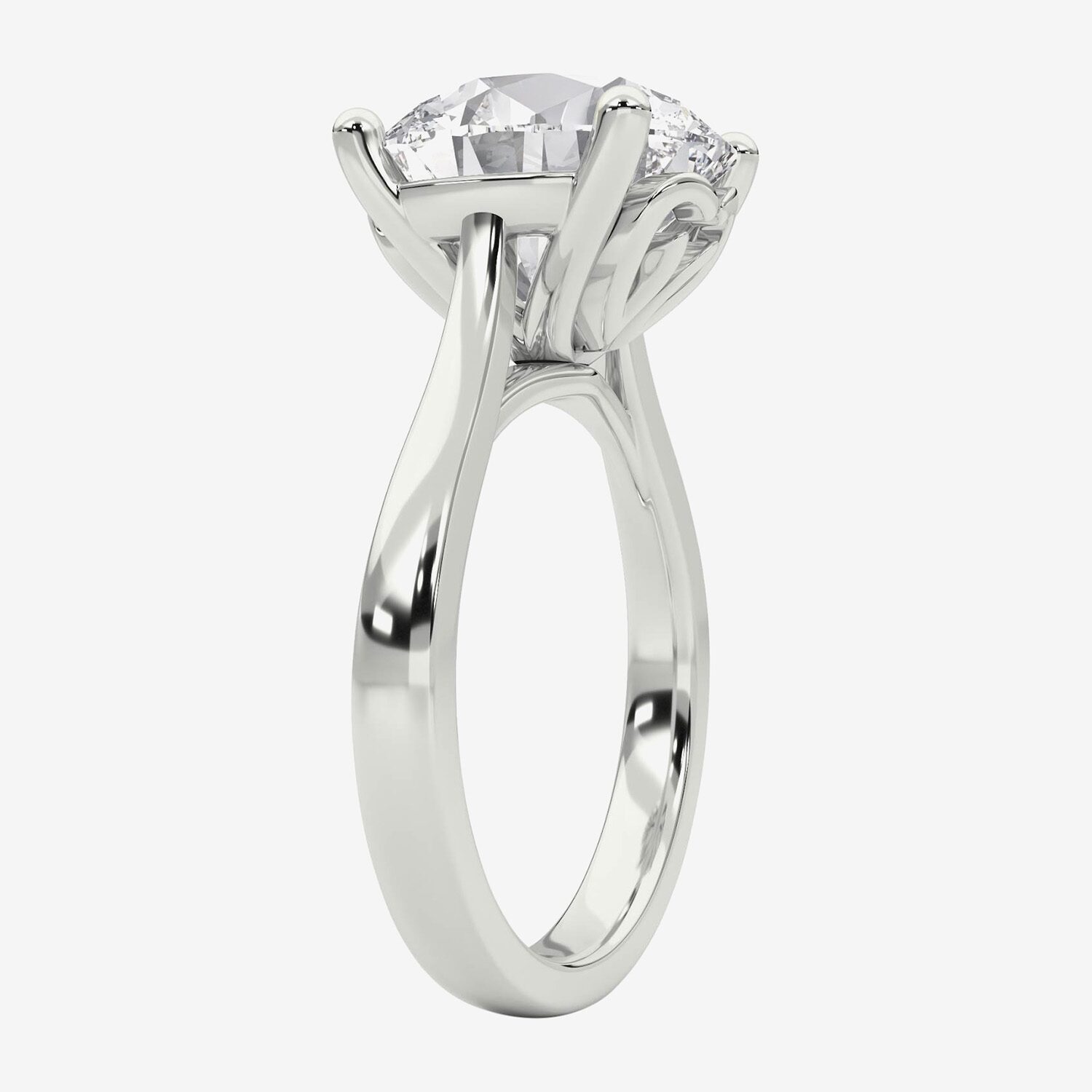 Grown Gorgeous (F / Vs2) Womens 5 5/8 Ct. T.W. Lab White Diamond Platinum Round Solitaire Engagement Ring