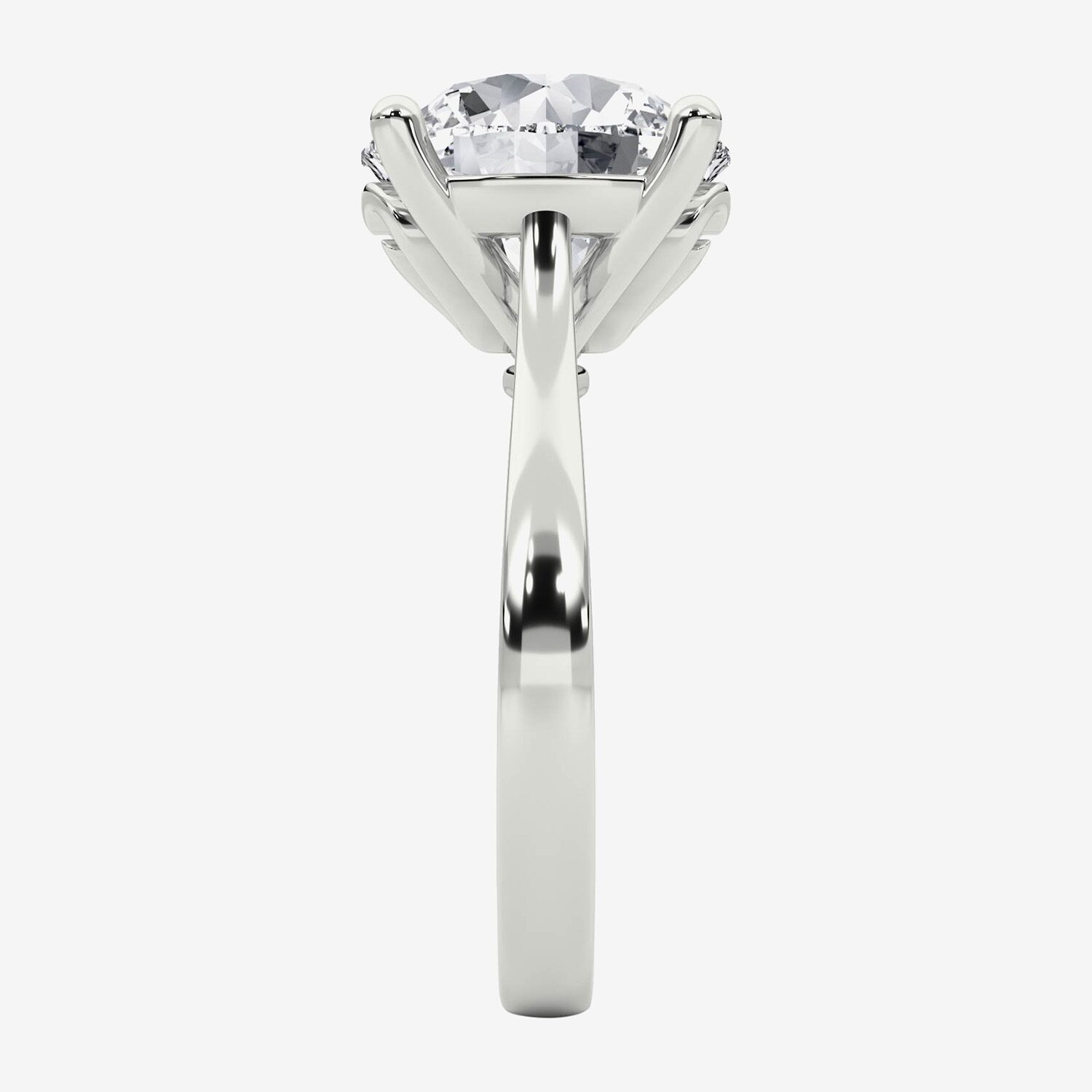 Grown Gorgeous (F / Vs2) Womens 5 5/8 Ct. T.W. Lab White Diamond Platinum Round Solitaire Engagement Ring