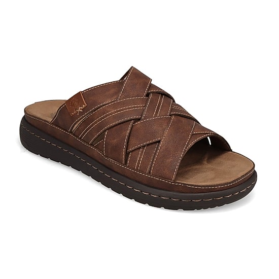 Dockers Men's Faux Leather Seville Flat Heel Sandals