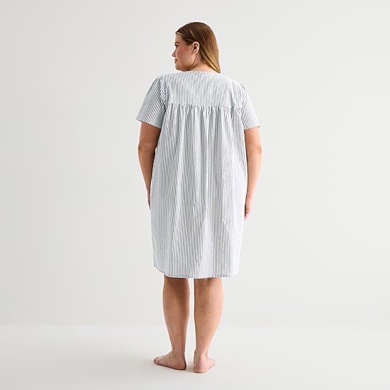 Adonna Womens Mid Length Short Sleeve Robe