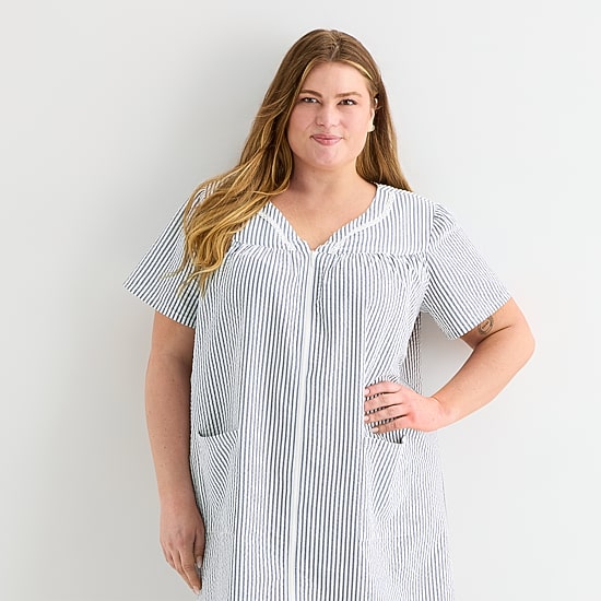 Adonna Womens Mid Length Short Sleeve Robe