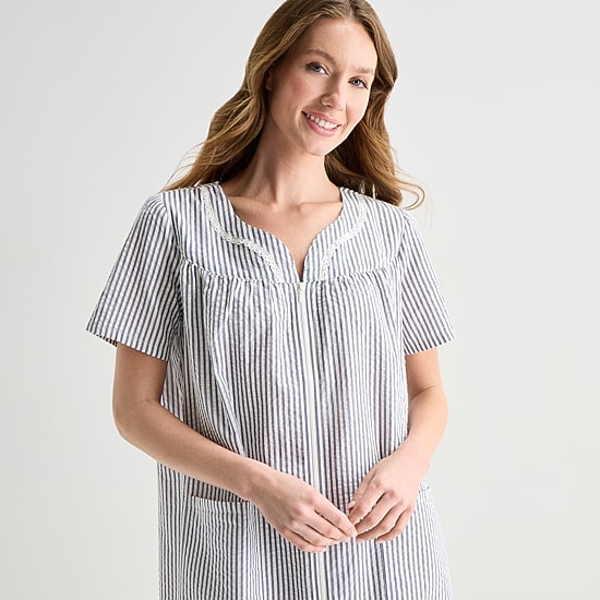 Adonna Womens Mid Length Short Sleeve Robe