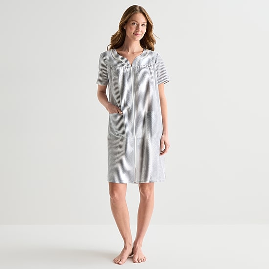 Adonna Womens Mid Length Short Sleeve Robe