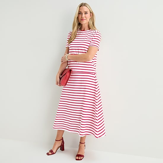 Liz Claiborne Womens Mid Rise Midi A-Line Skirt