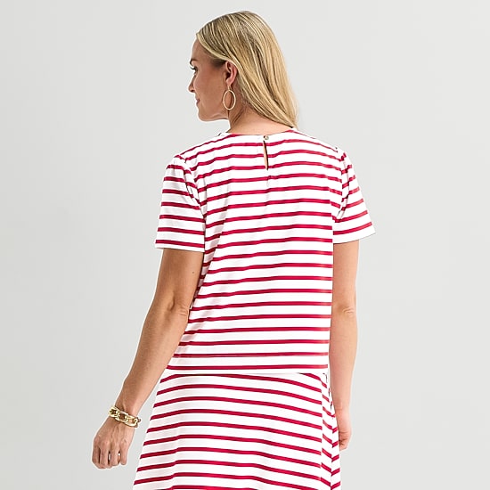 Liz Claiborne Womens Crew Neck Short Sleeve T-Shirt