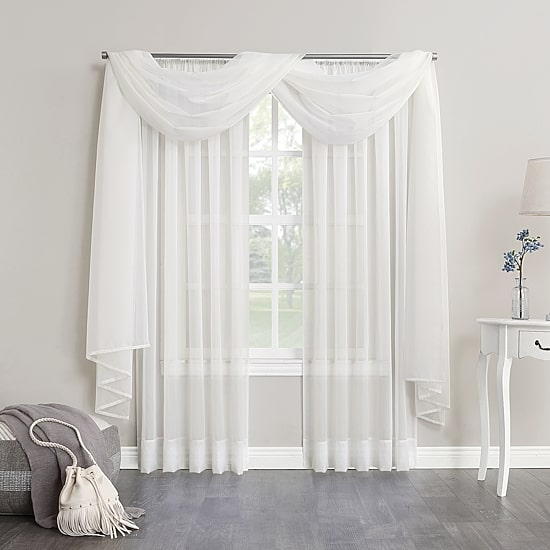 No. 918 Emily Sheer Voile Window Scarf Valance