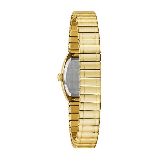 Caravelle Designed By Bulova Womens Gold Tone Stainless Steel Expansion Watch 44l261