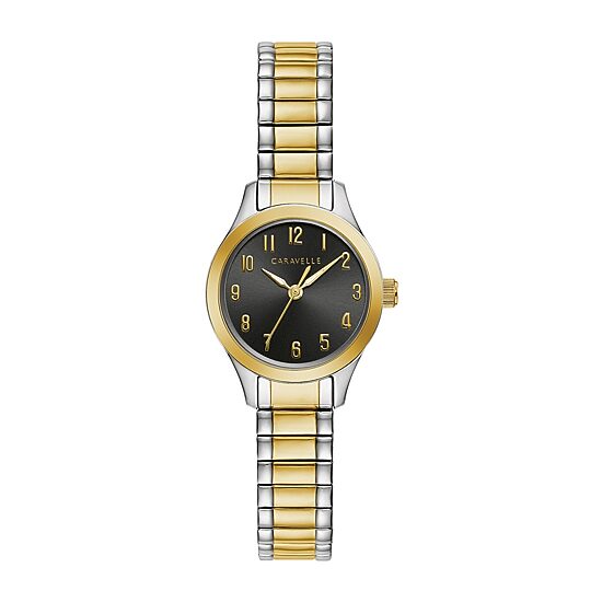 Caravelle Designed By Bulova Womens Two Tone Stainless Steel Expansion Watch 45l185