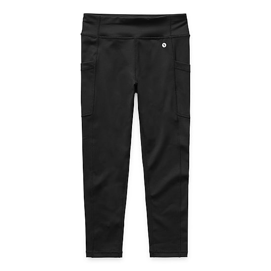 Xersion Active Little & Big Kid Girls Quick Dry High Rise 7/8 Ankle Legging