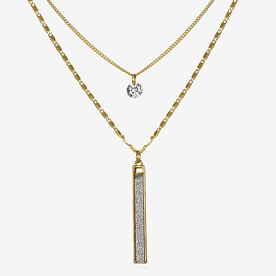 Bijoux Bar Delicates Gold Tone Womens 30 Inch Strand Necklace