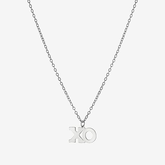 Silver Treasures Xo Womens Sterling Silver 16 Inch Pendant Necklace
