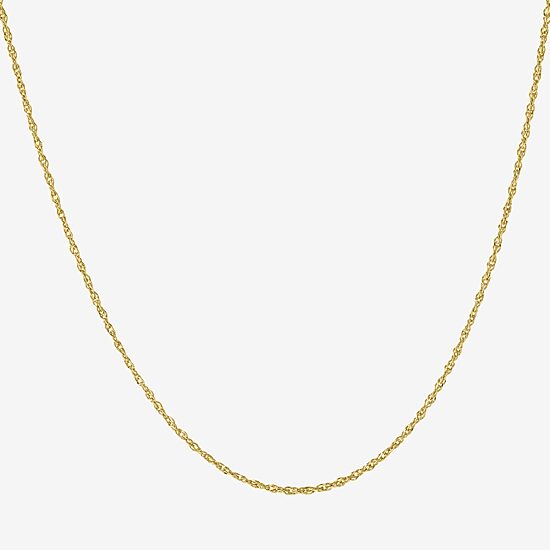 Silver Treasures Made In Italy Womens 14K Gold Over Silver 18 Inch Rope Chain Necklace