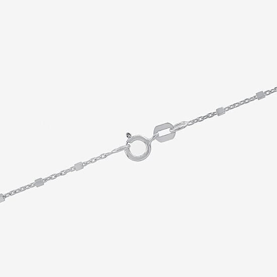 Silver Treasures Made In Italy Womens Sterling Silver 18 Inch Cable Chain Necklace