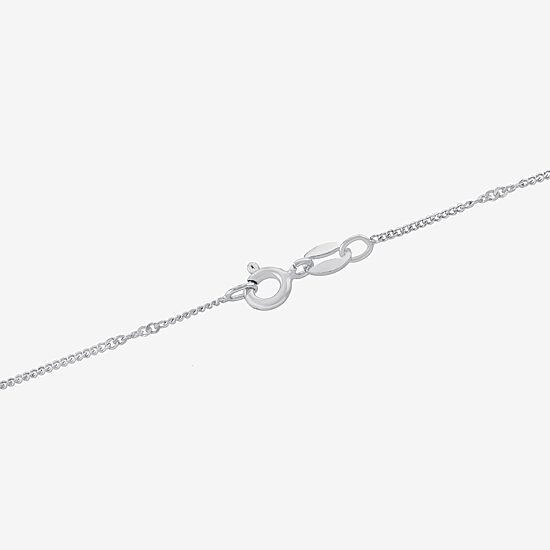 Silver Treasures Made In Italy Womens Sterling Silver 18 Inch Cable Chain Necklace