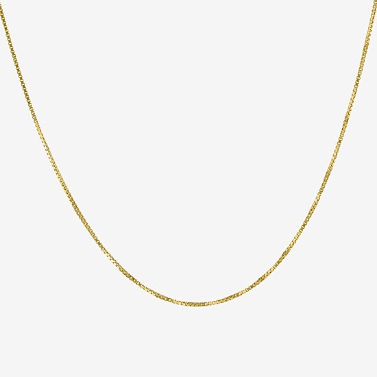Silver Treasures Made In Italy Womens 14K Gold Over Silver 18 Inch Box Chain Necklace