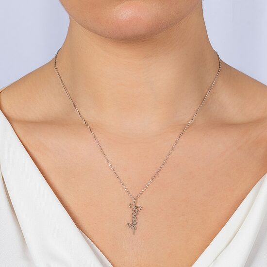 Silver Treasures Strong Womens Sterling Silver 16 Inch Pendant Necklace