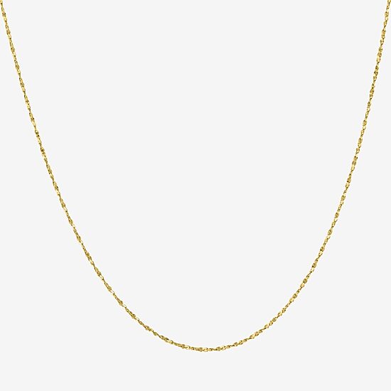 Silver Treasures Made In Italy Womens 14K Gold Over Silver 18 Inch Cable Chain Necklace