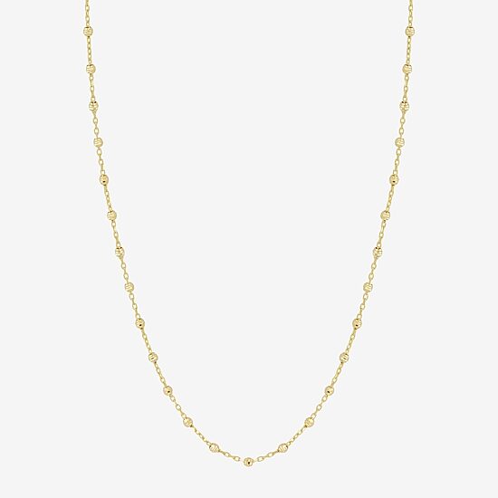 Womens 14K Gold 17 Inch Pendant Necklace